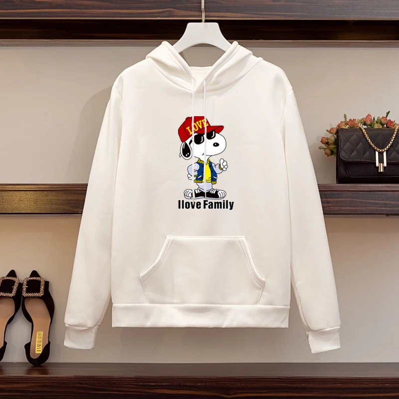Autumn Winter Women Snoopy Cartoon Hoodies Long Sleeve Casual Loose Plus Size Hooded Sweatshirt Thick Fleece Pullover Tops 2019
Autumn Winter Women Snoopy Cartoon Hoodies Long Sleeve Casual Loose Plus Size Hooded Sweatshirt Thick Fleece Pullover Tops 2019
