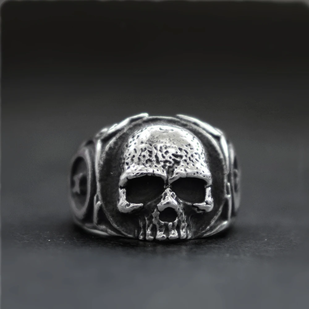 Stainless Steel Men Fashion Gothic Bone Skull Biker Ring Jewelry Size 7-10 CPUK 