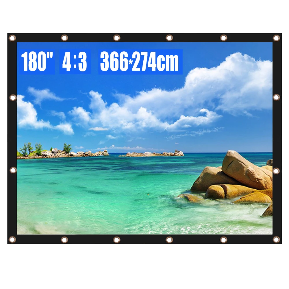 Projector Screen 180 Inch 4:3 HD Foldable Anti-Crease Portable Projection Movies Screen for Home Theater Office Outdoor Indoor
Projector Screen 180 Inch 4:3 HD Foldable Anti-Crease Portable Projection Movies Screen for Home Theater Office Outdoor Indoor