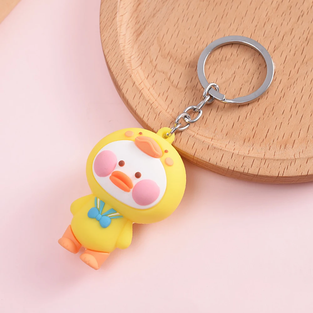 Cute Cartoon Duck Silicone Keychain Four Color Key Pendant Girls Gift Bag Charms Lovely Keyrings Girls Gift con dibujos de pato
Cute Cartoon Duck Silicone Keychain Four Color Key Pendant Girls Gift Bag Charms Lovely Keyrings Girls Gift con dibujos de pato