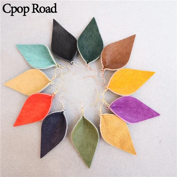 Cpop New Solid Color Genuine Leather Feather Earrings Elegant Leaf Pendant Dangle Earring Fashion Jewelry Women Accessories Gift
Cpop New Solid Color Genuine Leather Feather Earrings Elegant Leaf Pendant Dangle Earring Fashion Jewelry Women Accessories Gift
