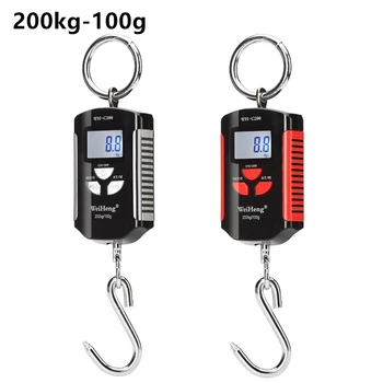 Portable 200kg/100g Mini Crane Scale Digital Stainless Steel Hook Hanging Livestock Scales LCD Heavy Duty Weight Balance 
Portable 200kg/100g Mini Crane Scale Digital Stainless Steel Hook Hanging Livestock Scales LCD Heavy Duty Weight Balance