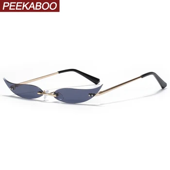 Peekaboo women gold metal sunglasses frameless narrow party accessories rimless 2021 ladies sun glasses cat eye green red sexy
Peekaboo women gold metal sunglasses frameless narrow party accessories rimless 2021 ladies sun glasses cat eye green red sexy