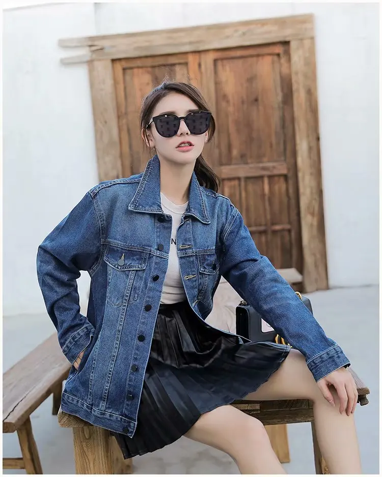 2018 Western Style Loose Large Version of Casual Jeans Coat Women's A1416
2018 Western Style Loose Large Version of Casual Jeans Coat Women's A1416
