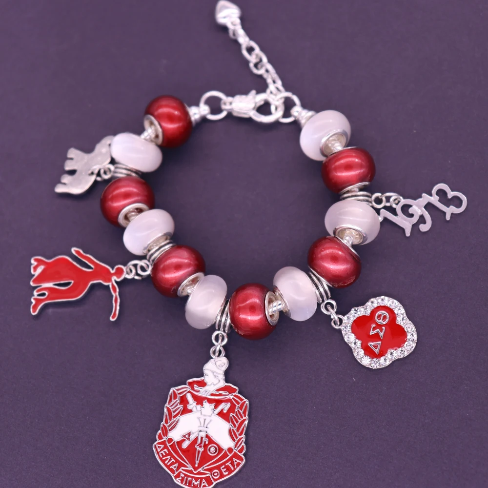 Large Hole Beads Snake Chain 1913 Elephant Fortitude DST Shield Greek Letter Delta Sigma Theta Bracelet Bangles Sorority Jewelry
Large Hole Beads Snake Chain 1913 Elephant Fortitude DST Shield Greek Letter Delta Sigma Theta Bracelet Bangles Sorority Jewelry