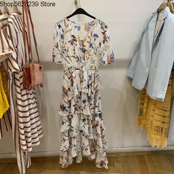 Law Single 2020 Summer V Collar Waist Vacation Wind Grass And Wood Specimen Printing Women's Wear Dress 190258
Law Single 2020 Summer V Collar Waist Vacation Wind Grass And Wood Specimen Printing Women's Wear Dress 190258