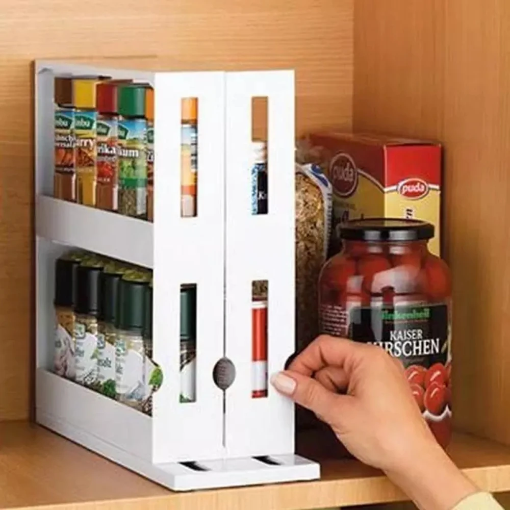 New Adjustable Multi-Function Rotating Storage Rack Box Seasoning Holders Kitchen Spice Organizer Shelves
New Adjustable Multi-Function Rotating Storage Rack Box Seasoning Holders Kitchen Spice Organizer Shelves