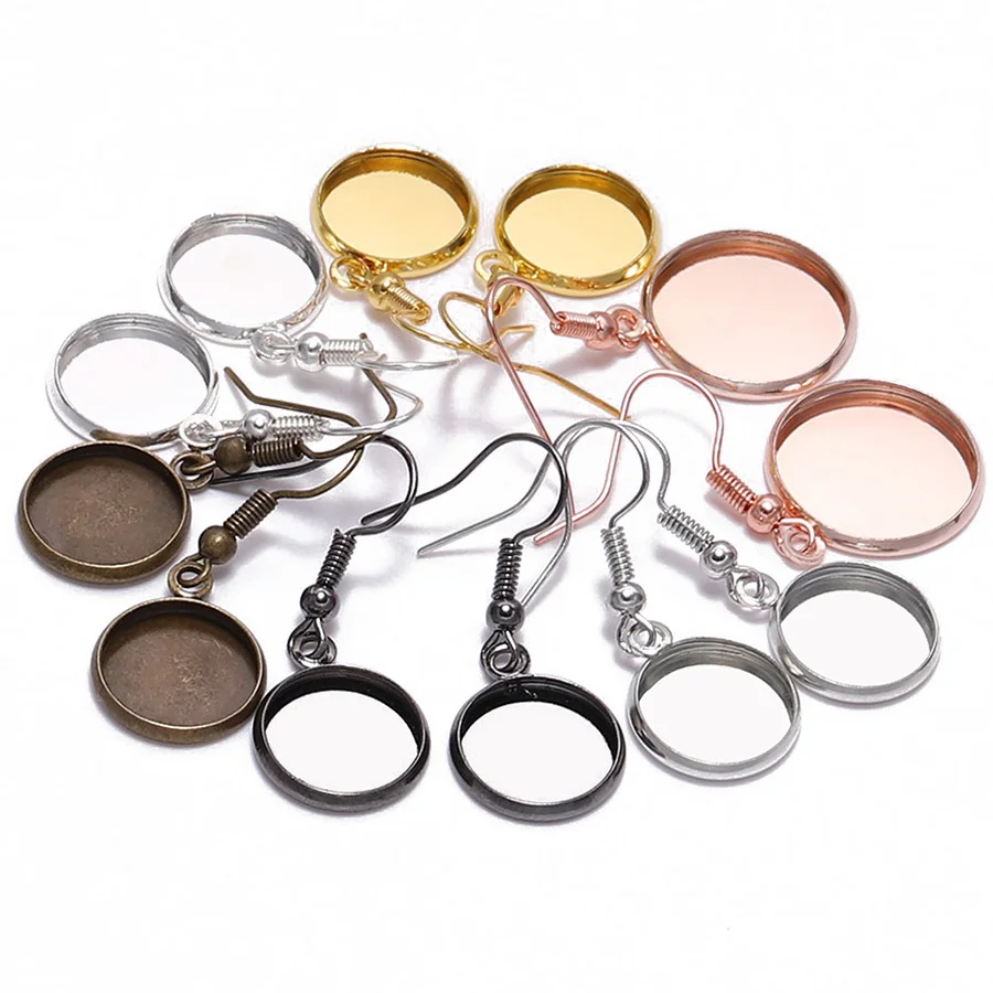 10pcs Earring Hooks & Cabochons Setting Base Gold Silver Color Metal Clasps for DIY Earring Jewelry Making Findings Supplies
10pcs Earring Hooks & Cabochons Setting Base Gold Silver Color Metal Clasps for DIY Earring Jewelry Making Findings Supplies