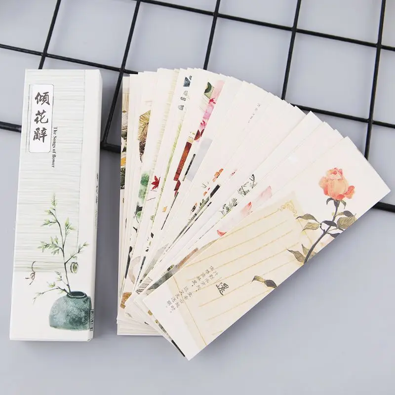30pcs/set Chinese Style Paper Bookmarks Blue and White Porcelain Painting Cards Retro Beautiful Boxed Bookmark
30pcs/set Chinese Style Paper Bookmarks Blue and White Porcelain Painting Cards Retro Beautiful Boxed Bookmark