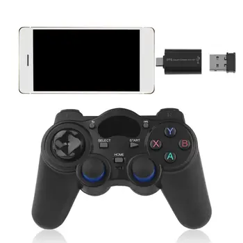 2.4G Wireless Game Controller Joystick Gamepad with USB OTG Converter Adapter for An-droid Smartphones TV Box for PC PS3
2.4G Wireless Game Controller Joystick Gamepad with USB OTG Converter Adapter for An-droid Smartphones TV Box for PC PS3