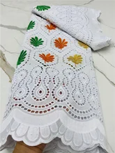 

PGC 2021 High Quality Swiss Voile Lace In Switzerland Eyelet Holes Nigerian African White Lace Fabric For Party Sewing YA4421B-1