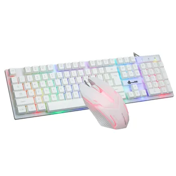 Eighteen Crossing 416 Cable Shining Keyboard and Mouse Kit USB Keyboard and Mouse Set Rainbow Suspension Backlight Mouse and Key
Eighteen Crossing 416 Cable Shining Keyboard and Mouse Kit USB Keyboard and Mouse Set Rainbow Suspension Backlight Mouse and Key