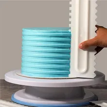 Cake-Scraper Spatulas Cake-Tool Pastry-Design Plastic Textures for VIP