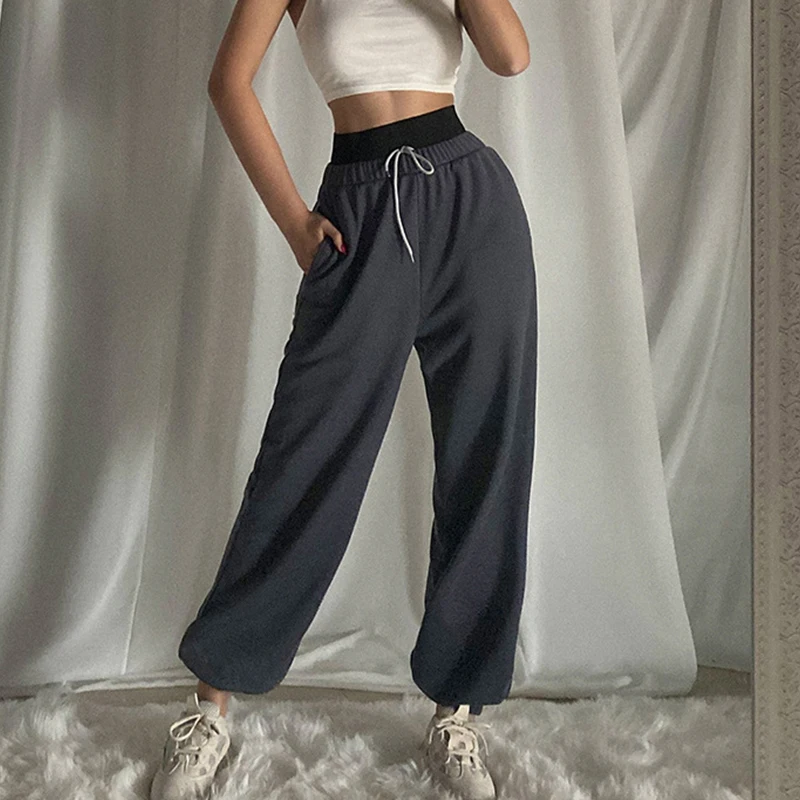Solid Color High Waist Pant Women 2020 Summer Casual Loose Trousers Street Dance Joggers Pant
Solid Color High Waist Pant Women 2020 Summer Casual Loose Trousers Street Dance Joggers Pant