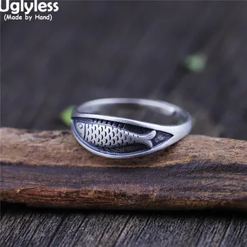 Uglyless Fish Dish Vintage Thai Silver Fish Rings for Women 100% Real 925 Silver Animal Jewelry Handmade Fishes Open Rings Retro
Uglyless Fish Dish Vintage Thai Silver Fish Rings for Women 100% Real 925 Silver Animal Jewelry Handmade Fishes Open Rings Retro