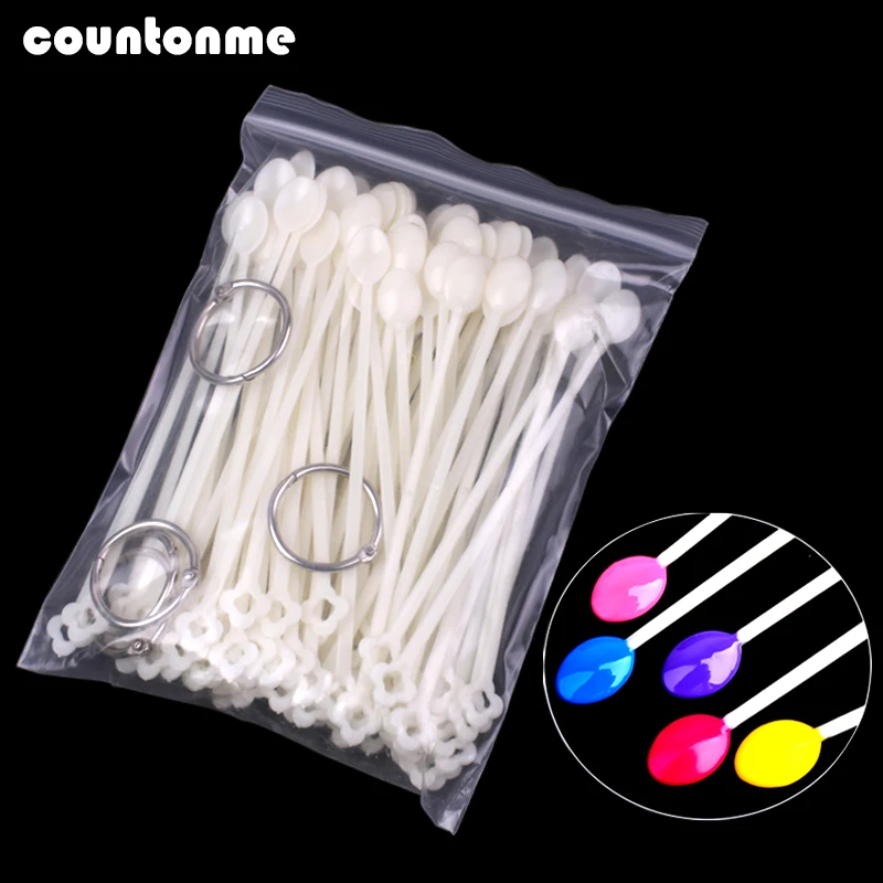 100pcs False Nail Display Fake Nail Art Tips Polish Gel Color Practice Sticks Spoon Shape Swatch Color Sample Manicure Tools Set
100pcs False Nail Display Fake Nail Art Tips Polish Gel Color Practice Sticks Spoon Shape Swatch Color Sample Manicure Tools Set