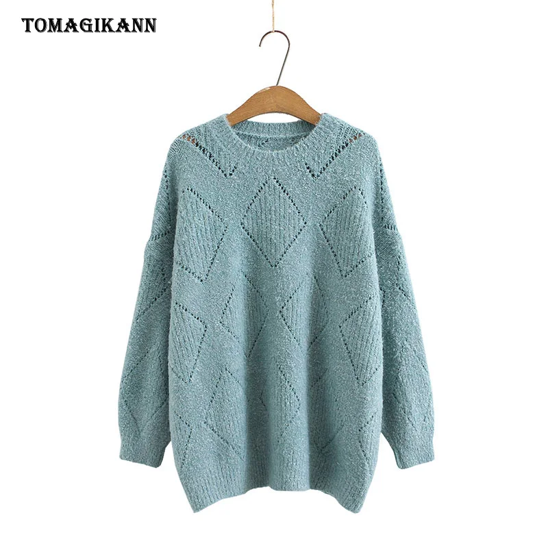 Women Hollow Out Sweaters Oversize O Neck Full Sleeve Knitted Pullovers Korean Casual Autumn Winter Woman Tops
Women Hollow Out Sweaters Oversize O Neck Full Sleeve Knitted Pullovers Korean Casual Autumn Winter Woman Tops