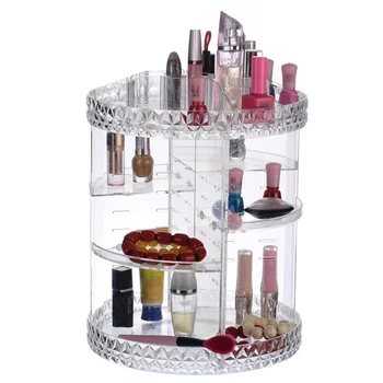 Acrylic Cosmetic Storage Box 360 Degree Rotating Stand Desktop Makeup Display Rack for Women (Large, Diamond Pattern)
Acrylic Cosmetic Storage Box 360 Degree Rotating Stand Desktop Makeup Display Rack for Women (Large, Diamond Pattern)
