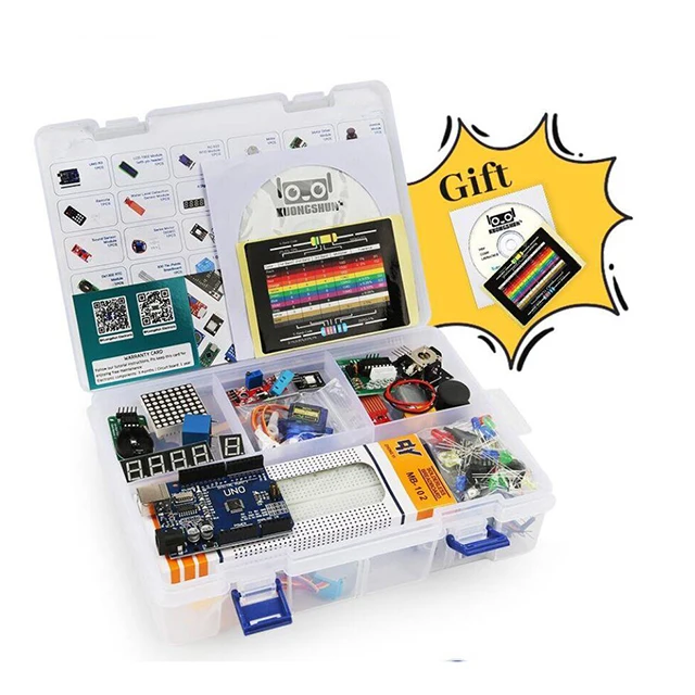 A2-KUONGSHUN Cheapest DIY Project Starter Electronic DIY Kit With Tutorial For Arduino UNO R3
A2-KUONGSHUN Cheapest DIY Project Starter Electronic DIY Kit With Tutorial For Arduino UNO R3