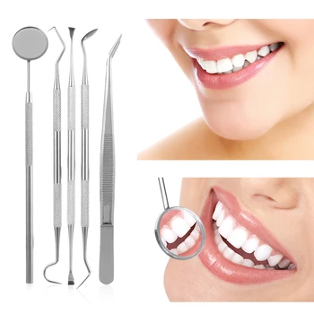 3/4/5PCS Silver Stainless Steel Hygiene Explorer Probe Hook Pick Scaler Mirror Tweezer Dental Tools Teeth Clean Kit Tools
3/4/5PCS Silver Stainless Steel Hygiene Explorer Probe Hook Pick Scaler Mirror Tweezer Dental Tools Teeth Clean Kit Tools