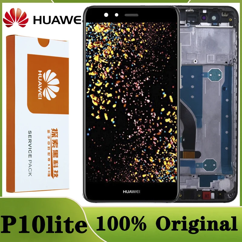Оригинальный дисплей 5 2 дюйма с рамкой для Huawei P10 Lite сенсорный ЖК экран
