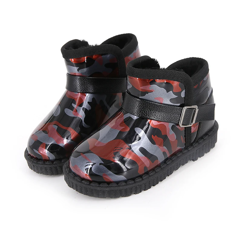 

Winter Boys & Girls Snow Boots Fashion Camouflage Children Shoes WIth Plush Size 25-36