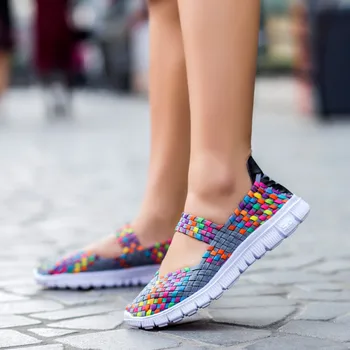 Ultra-light Women's Shoes Woven Sport Sneakers Woman Sport Shoes Running Shoes Ladies Plus Size Walking Shoes Slip-on Shoes C16
Ultra-light Women's Shoes Woven Sport Sneakers Woman Sport Shoes Running Shoes Ladies Plus Size Walking Shoes Slip-on Shoes C16