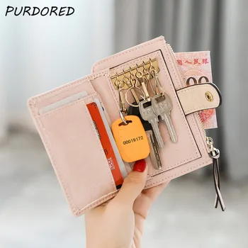 PURDORED 1 Pc Candy Color Zipper Card Holder with Key Chain Women Girl Business Card Case Wallet PU Leather Keychain Porte Carte 
PURDORED 1 Pc Candy Color Zipper Card Holder with Key Chain Women Girl Business Card Case Wallet PU Leather Keychain Porte Carte