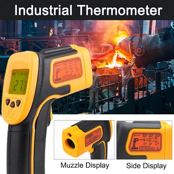 Home Sensor Thermometer Digital LCD Handheld Infrared Thermometer Temperature Meter Tester Red Laser Noncontact IR Pyrometer
Home Sensor Thermometer Digital LCD Handheld Infrared Thermometer Temperature Meter Tester Red Laser Noncontact IR Pyrometer