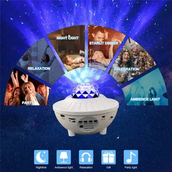 Galaxy Starry Sky Projector Light USB Blueteeth Voice Control Music Player LED Night Light Romantic Projection Lamp Gift For Kid
Galaxy Starry Sky Projector Light USB Blueteeth Voice Control Music Player LED Night Light Romantic Projection Lamp Gift For Kid