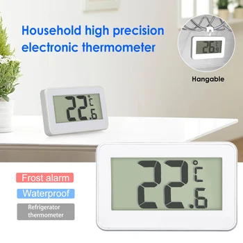 

Digital LCD Refrigerator Thermometer Fridge Freezer Thermometer with Adjustable Stand Magnet Frost Alert Home Use