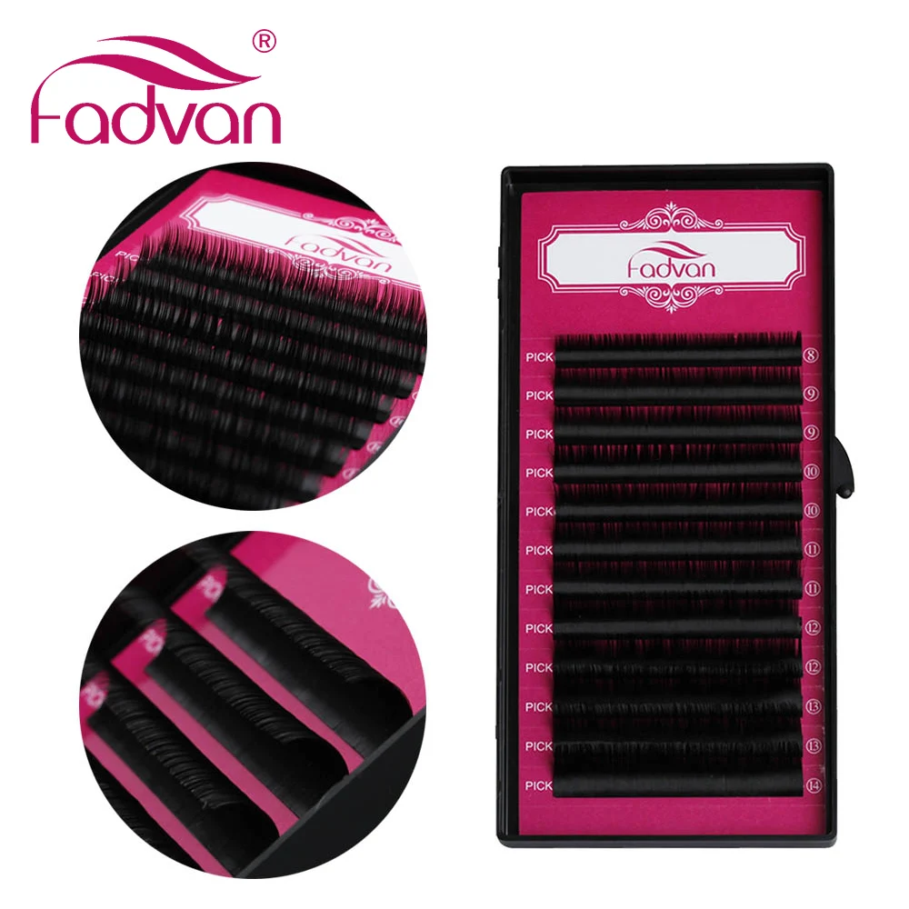 Fadvan Eyelashes for Building 8-14mm Silk Soft False Eyelash Extension Synthetic Individual Lashed Makeup Tools J/B/C/D/DD Curl
Fadvan Eyelashes for Building 8-14mm Silk Soft False Eyelash Extension Synthetic Individual Lashed Makeup Tools J/B/C/D/DD Curl