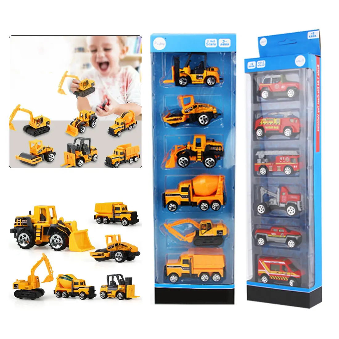 6Pcs/Lot Mini Excavator Model Car Toys Vehicle Sets Plastic Construction Bulldozer Engineering Vehicle Engineer Model for Boys
6Pcs/Lot Mini Excavator Model Car Toys Vehicle Sets Plastic Construction Bulldozer Engineering Vehicle Engineer Model for Boys