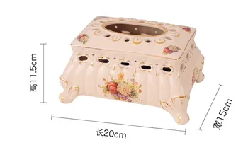 European Decoration Ceramic Tissue Box Living Room Decoration Pumping Box Creative Wedding Gift Home Crafts Decor 
European Decoration Ceramic Tissue Box Living Room Decoration Pumping Box Creative Wedding Gift Home Crafts Decor