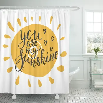 Lettering You are My Sunshine Brushpen Hand for Vilentine Day Calligraphic Inscription Bathroom Curtains Waterproof Polyester
Lettering You are My Sunshine Brushpen Hand for Vilentine Day Calligraphic Inscription Bathroom Curtains Waterproof Polyester