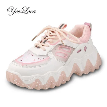 Women Sneakers Round Toe Shoes Mesh Lace-up Women Summer Shoes Patchwork Women Sneakers Fashion Running Daddy Shoes Pink 2020
Women Sneakers Round Toe Shoes Mesh Lace-up Women Summer Shoes Patchwork Women Sneakers Fashion Running Daddy Shoes Pink 2020