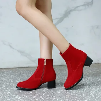 Big Size 9 10 11-19 boots women shoes ankle boots for women ladies boots shoes woman winter Solid color round head side zipper
Big Size 9 10 11-19 boots women shoes ankle boots for women ladies boots shoes woman winter Solid color round head side zipper