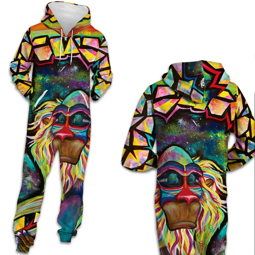 Orangutan Printing Jumpsuit Women Men Long Sleeve Zipper Hooded Jumpsuits Spring Hoodies Rompers Female Casual Home Playsuit
Orangutan Printing Jumpsuit Women Men Long Sleeve Zipper Hooded Jumpsuits Spring Hoodies Rompers Female Casual Home Playsuit