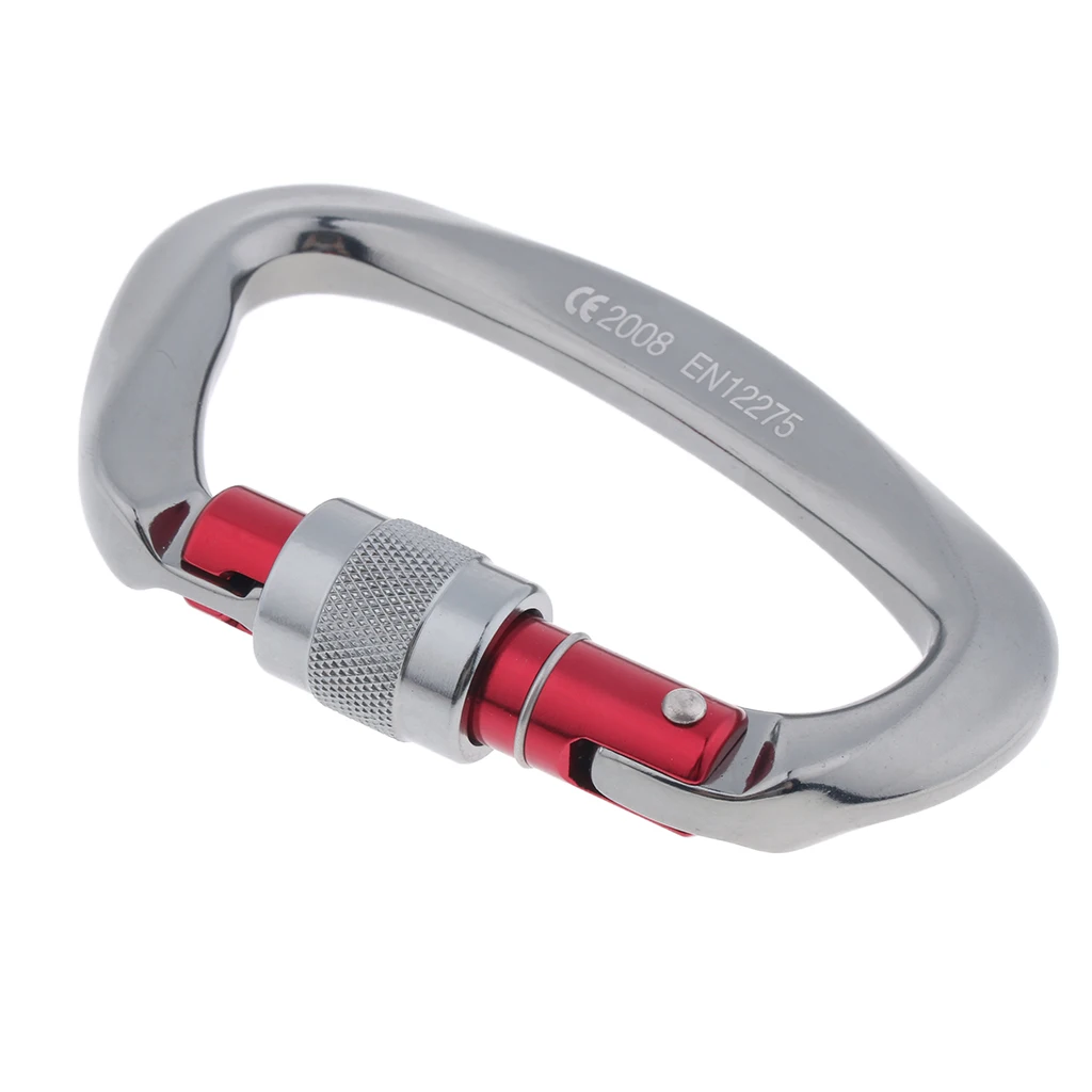 25KN Screwgate Locking Carabiner Rock Tree Climbing Caving Clip Hammock Hook for Exploring Rappelling Rescue Engineering
25KN Screwgate Locking Carabiner Rock Tree Climbing Caving Clip Hammock Hook for Exploring Rappelling Rescue Engineering