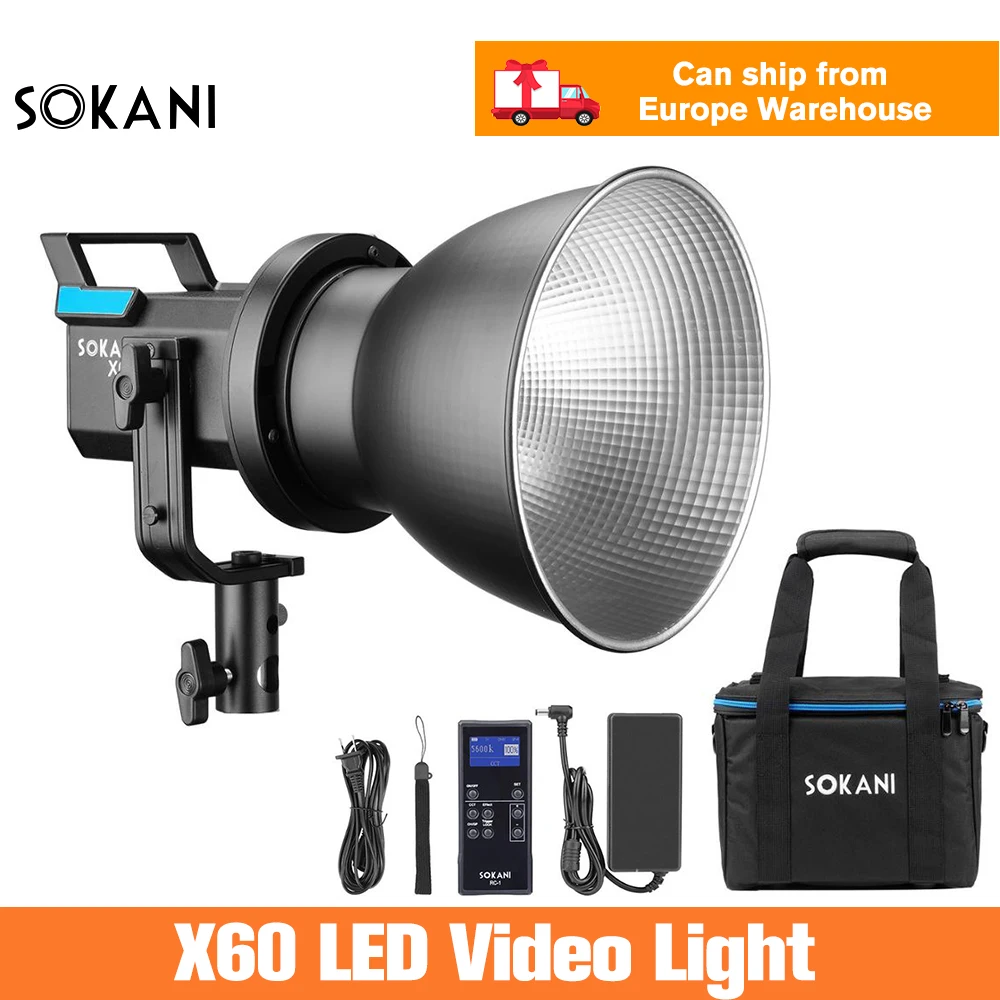Sokani X60 LED Video Light Light 80W 5600K Studio Daylight Outdoor Photographic Lighting for Video Studio, led lights
Sokani X60 LED Video Light Light 80W 5600K Studio Daylight Outdoor Photographic Lighting for Video Studio, led lights