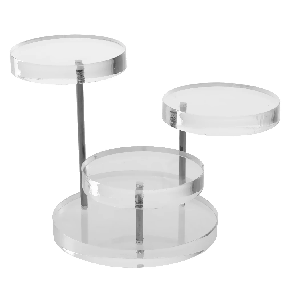 3 Tiers Jewelry Display Rack Bracelet Ring Stand Organizer Acrylic Holder Decoration for Home Counter 3 Tiers Jewelry Display Rack Bracelet Ring Stand Organizer Acrylic Holder Decoration for Home Counter