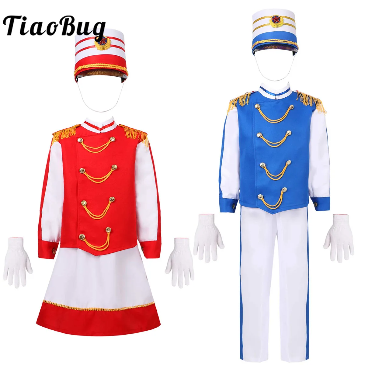 

Kids British Royal Guard Costume Girls Boys Queen's Guard Uniform Prince Royal Guards Soldiers Costume European Prince Suit