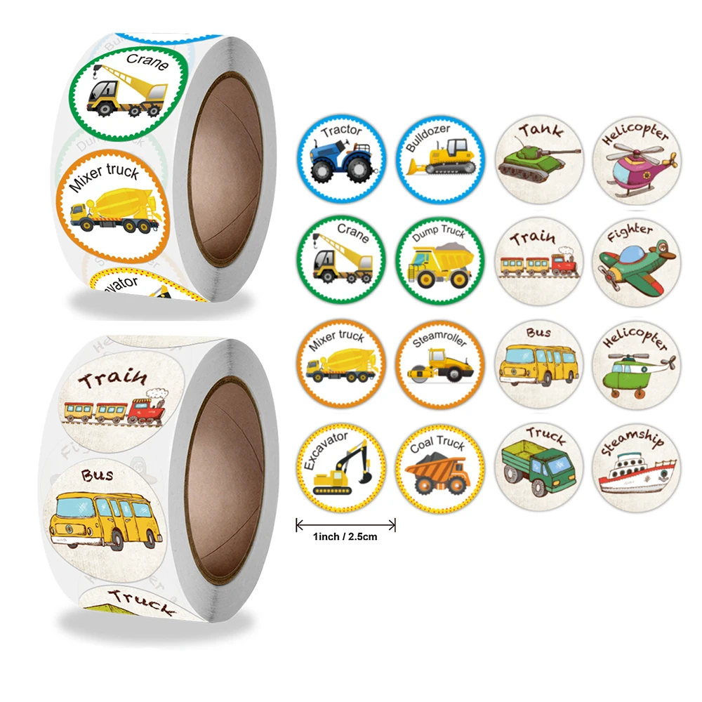 500pcs/roll 2.5cm Cute Cartoom Car Transport Knowledge Stickers Children Reward Decoration Stationery Stickers
500pcs/roll 2.5cm Cute Cartoom Car Transport Knowledge Stickers Children Reward Decoration Stationery Stickers