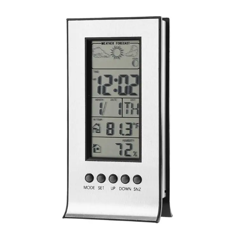 Mini Wireless Weather Station Alarm Clock Indoor Outdoor Protable Waterproof Snooze Forecast Calendar Temperature Instruments
Mini Wireless Weather Station Alarm Clock Indoor Outdoor Protable Waterproof Snooze Forecast Calendar Temperature Instruments