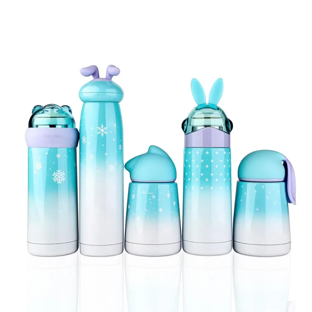 

Cute stainless steel Vacuum Flask Portable Travel Thermos Chilly Bottle Gradient Mugs Thermal Water Tumbler for Student