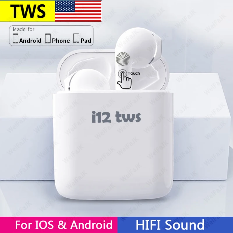 Original i12 TWS Wireless Bluetooth Earphone Air Touch Control Earbuds Handsfree Headset With Charging Box For iPhone Android
Original i12 TWS Wireless Bluetooth Earphone Air Touch Control Earbuds Handsfree Headset With Charging Box For iPhone Android