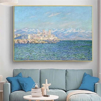 

Claude Monet Antibes Afternoon Effect Paintings Reproduction On The Wall Art Canvas Prints Decorative Pictures For Living Room