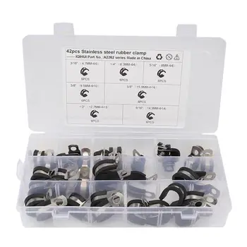 50pcs Stainless Steel Rubber Lined P Cable Clips Clamp for Marine UTV Industry Scope of Application Cable Installation Accessory
50pcs Stainless Steel Rubber Lined P Cable Clips Clamp for Marine UTV Industry Scope of Application Cable Installation Accessory