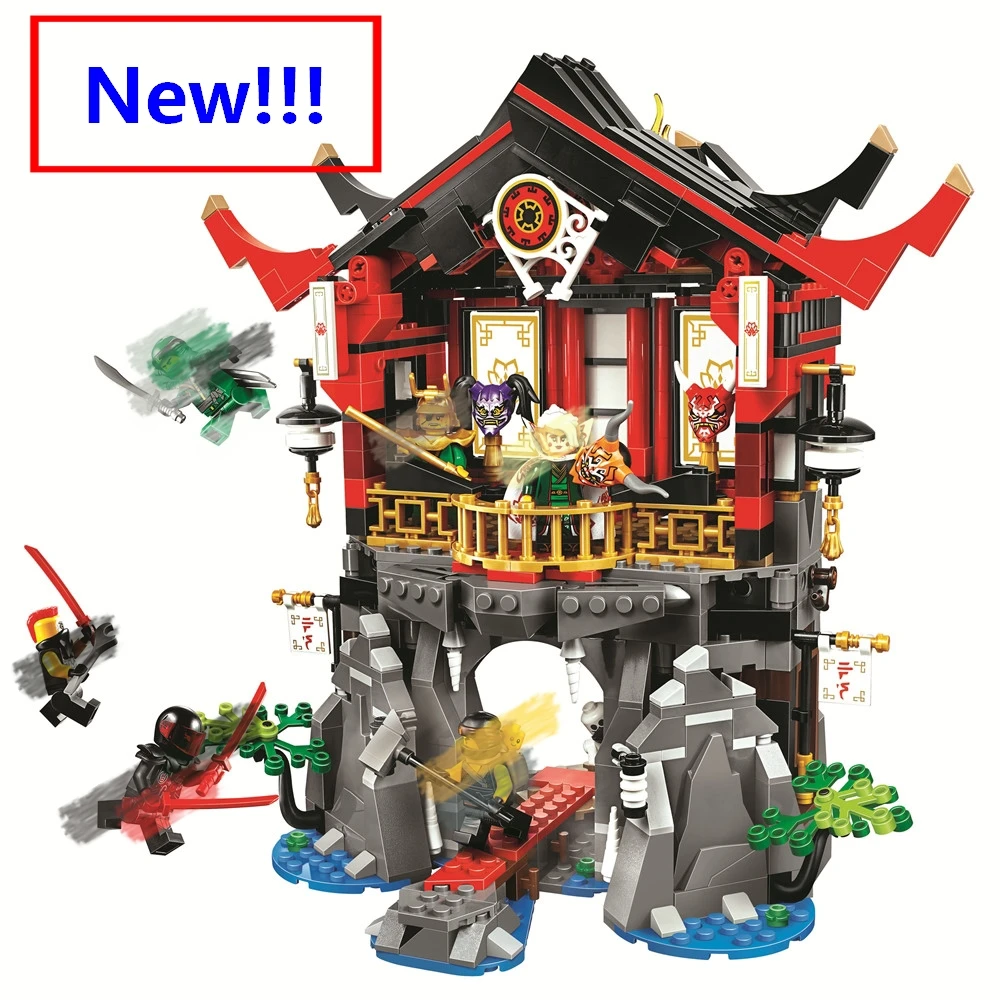 Ninjagoeds The Temple of Resurrection kit with ninja figures compatible with legoings 70643 building blocks Toys For Children
