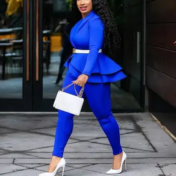 2 Piece V Neck Tops And Long Pants Plus Size Suits Ruffles Top And Trousers Sets Casual Work Business Women Sets Office
2 Piece V Neck Tops And Long Pants Plus Size Suits Ruffles Top And Trousers Sets Casual Work Business Women Sets Office